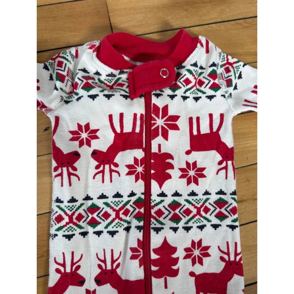 Hanna Andersson deer fair isle print pajama one‎ piece